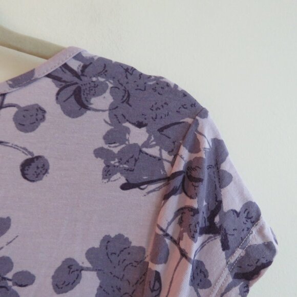 SERAPHINE Lavender Blossom Knot Front Maternity Dress Floral Stretch Size US 6 - Picture 9 of 13